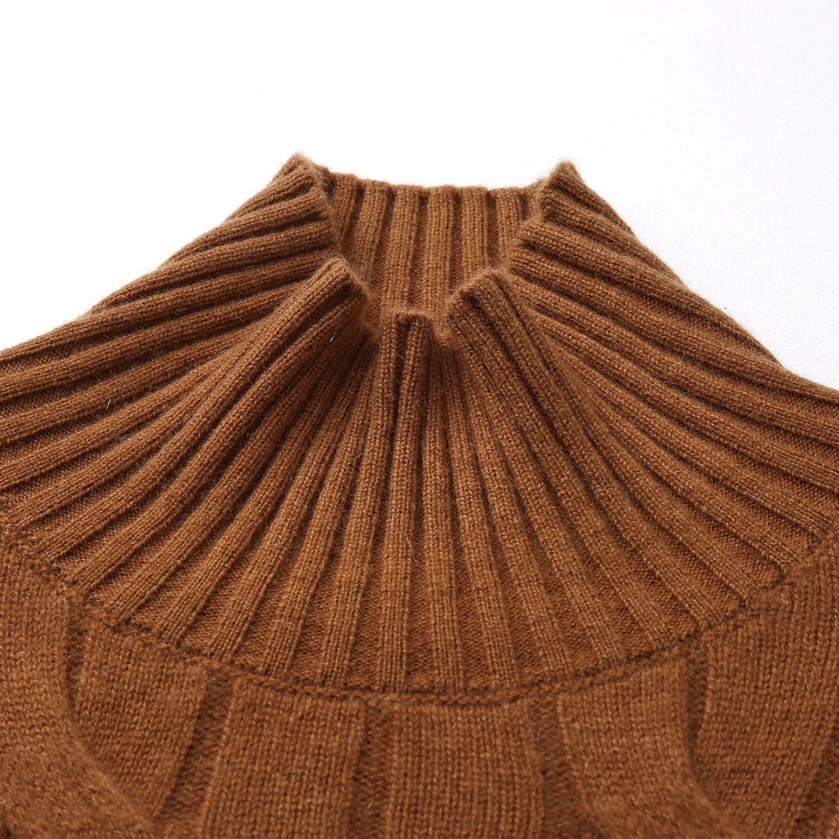 100% Cashmere  Turtleneck Cable Knit Sweater