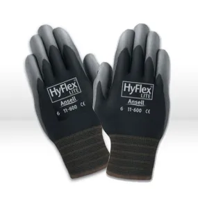 11-600-6B Ansell Hyflex Gloves,Light Duty Multi-Purpose Gloves,Knitwrist & Palm Coated,Size 6