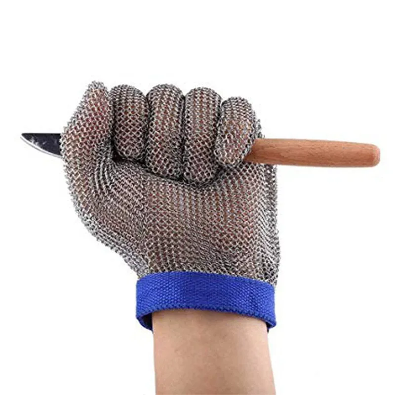 1pcs Stainless Steel Gloves Cut Resistant Gloves Grade 5 Anti-cut Slaughter Hand Protect Labor Gardening Wire Metal Mesh Butcher