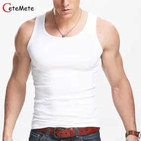 2017 Clothing Casual Gilet Men O-Neck Tank Tops Summer Male Bodybuilding Sleeveless Vest Gymclothing fitness Men T shirt