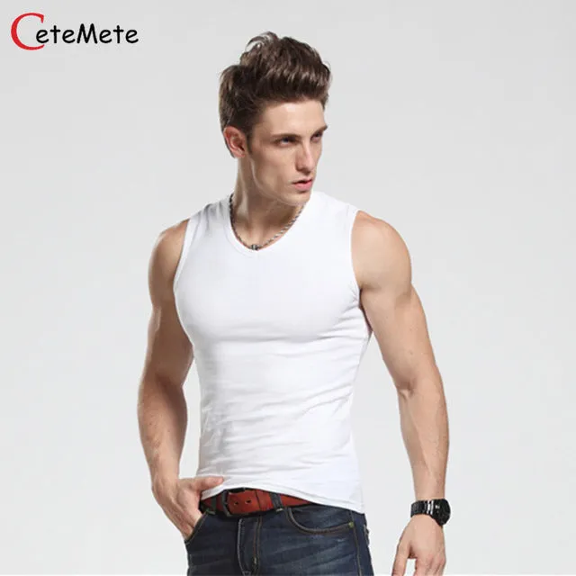 2017 Hot Clothing Casual Gilet Men O-Neck Tank Tops Summer Male  Bodybuilding Sleeveless Vest gymclothing men fitness T shirt