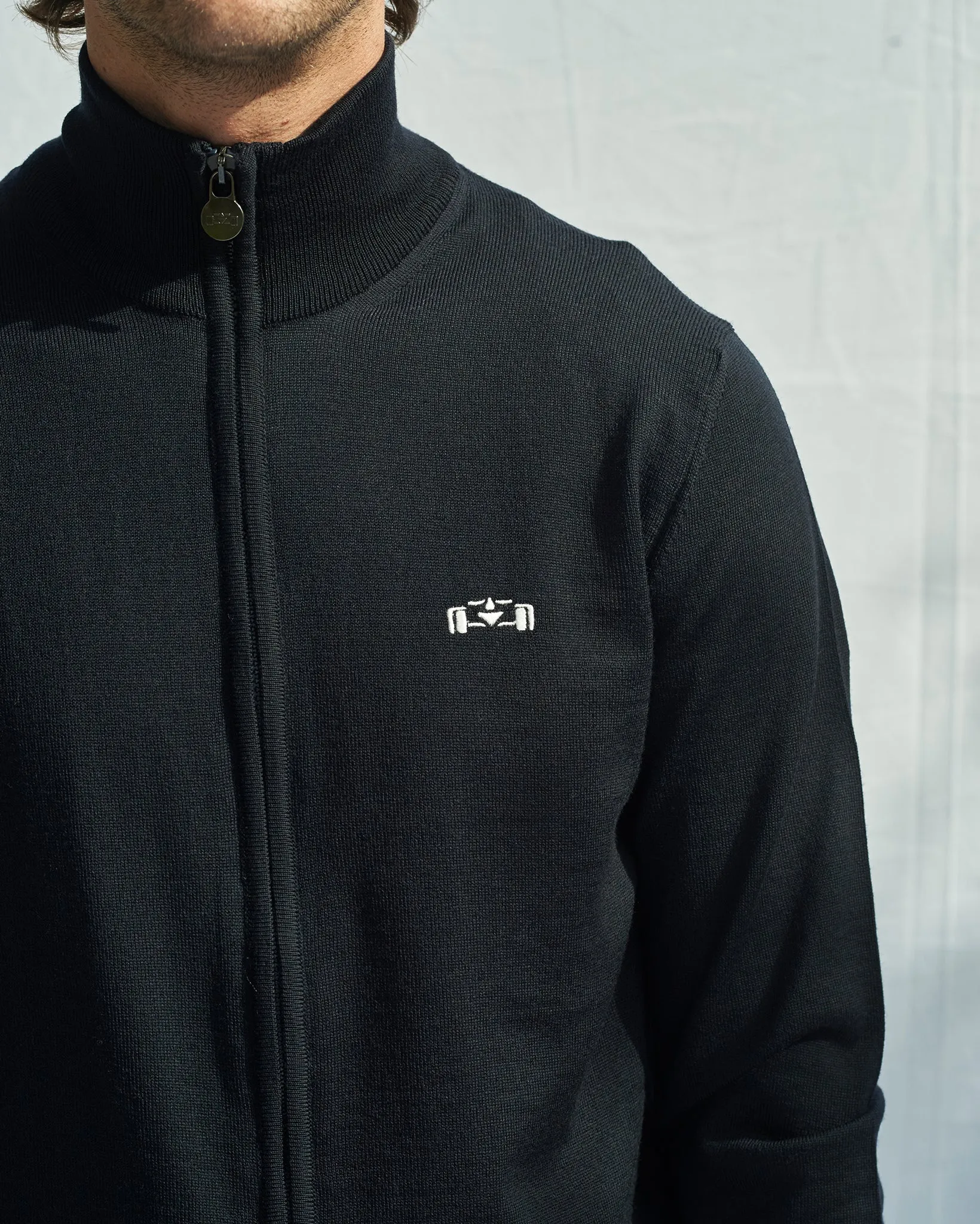 8JS Basic Merino Zip up Knit