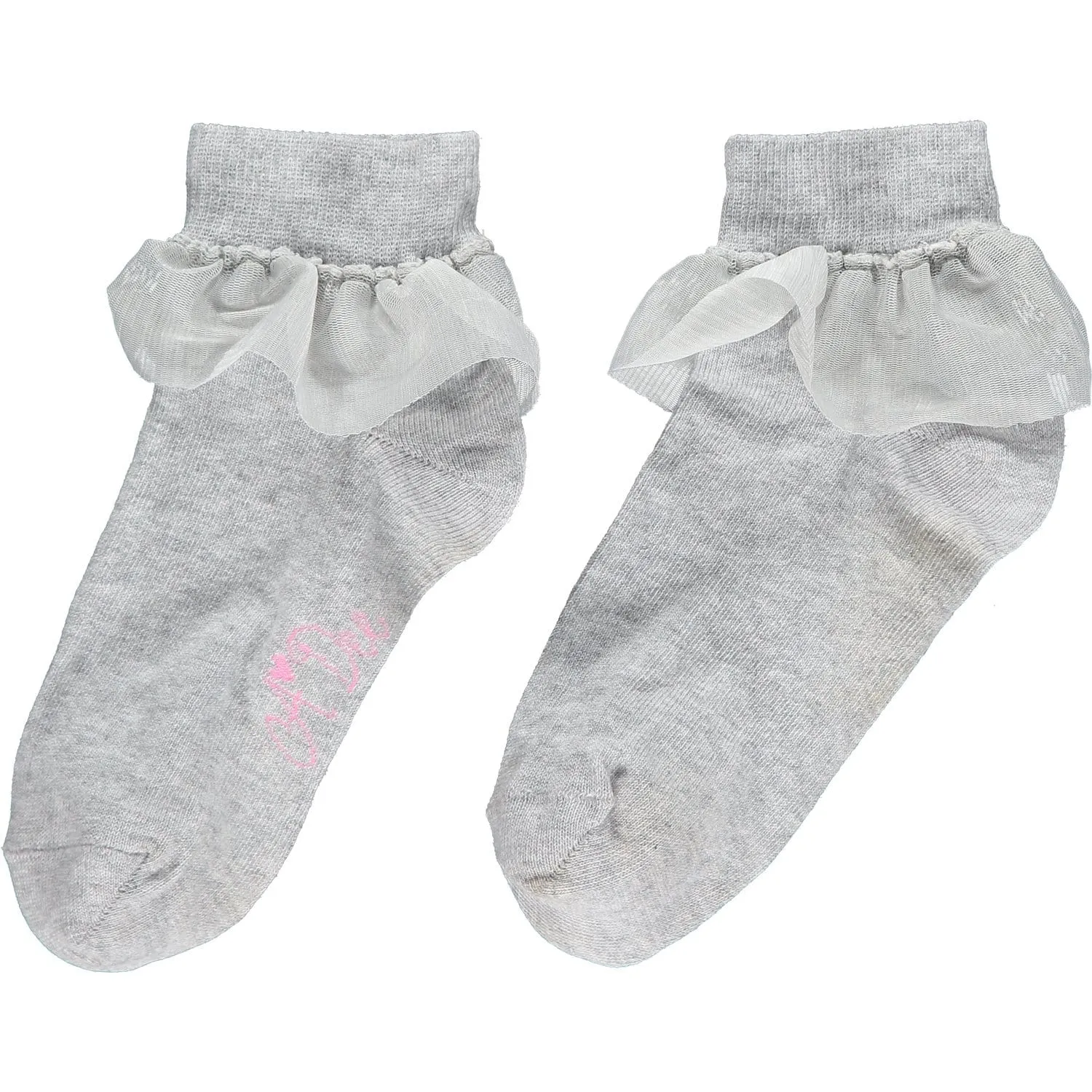 A DEE - Frill Ankle Sock - Grey