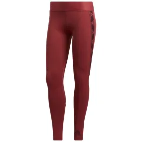 adidas womens Alphaskin Badge of Sport Tights Legacy Red/Maroon Medium