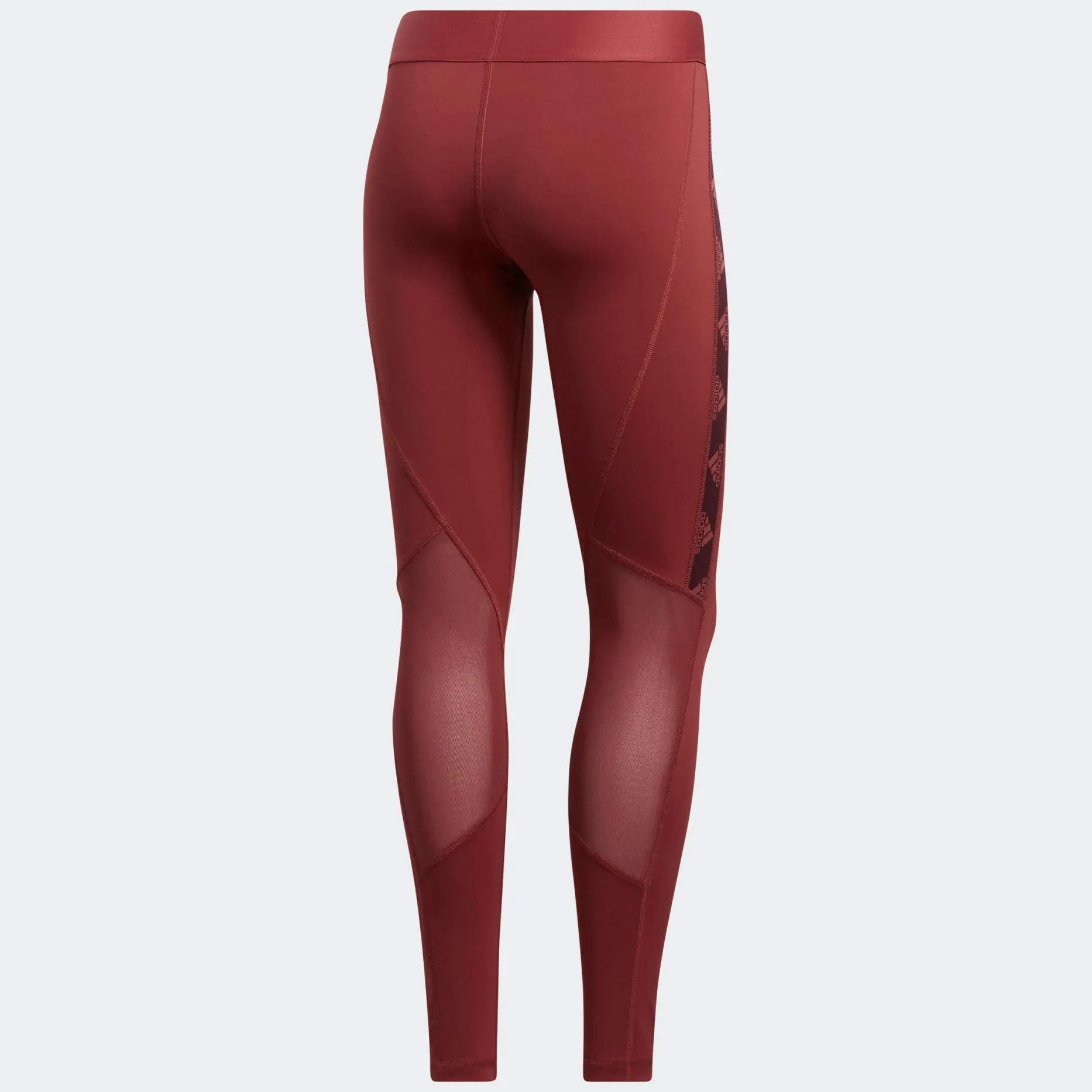 adidas womens Alphaskin Badge of Sport Tights Legacy Red/Maroon Medium