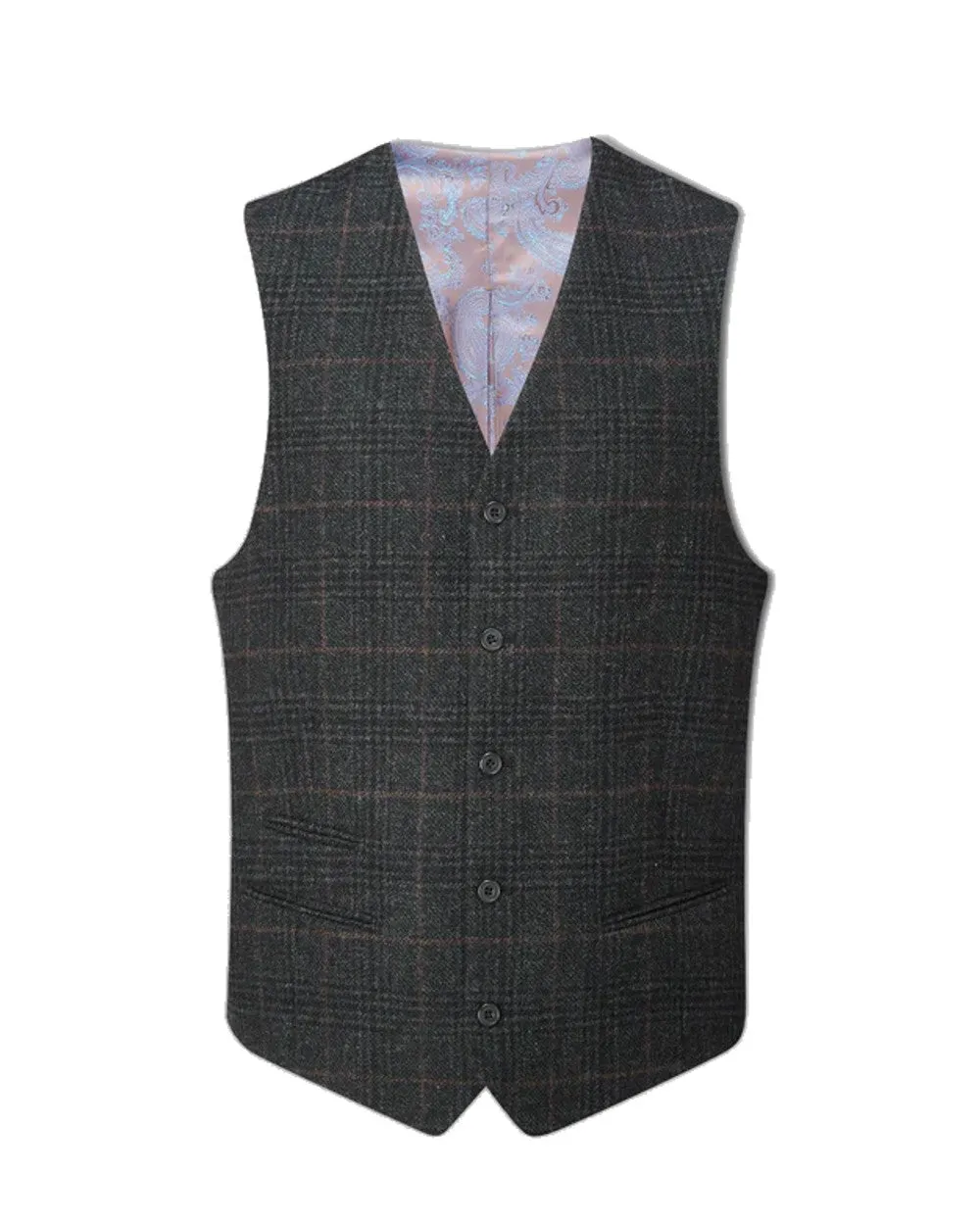 Alan Paine Surrey Mens Tweed Lined Waistcoat