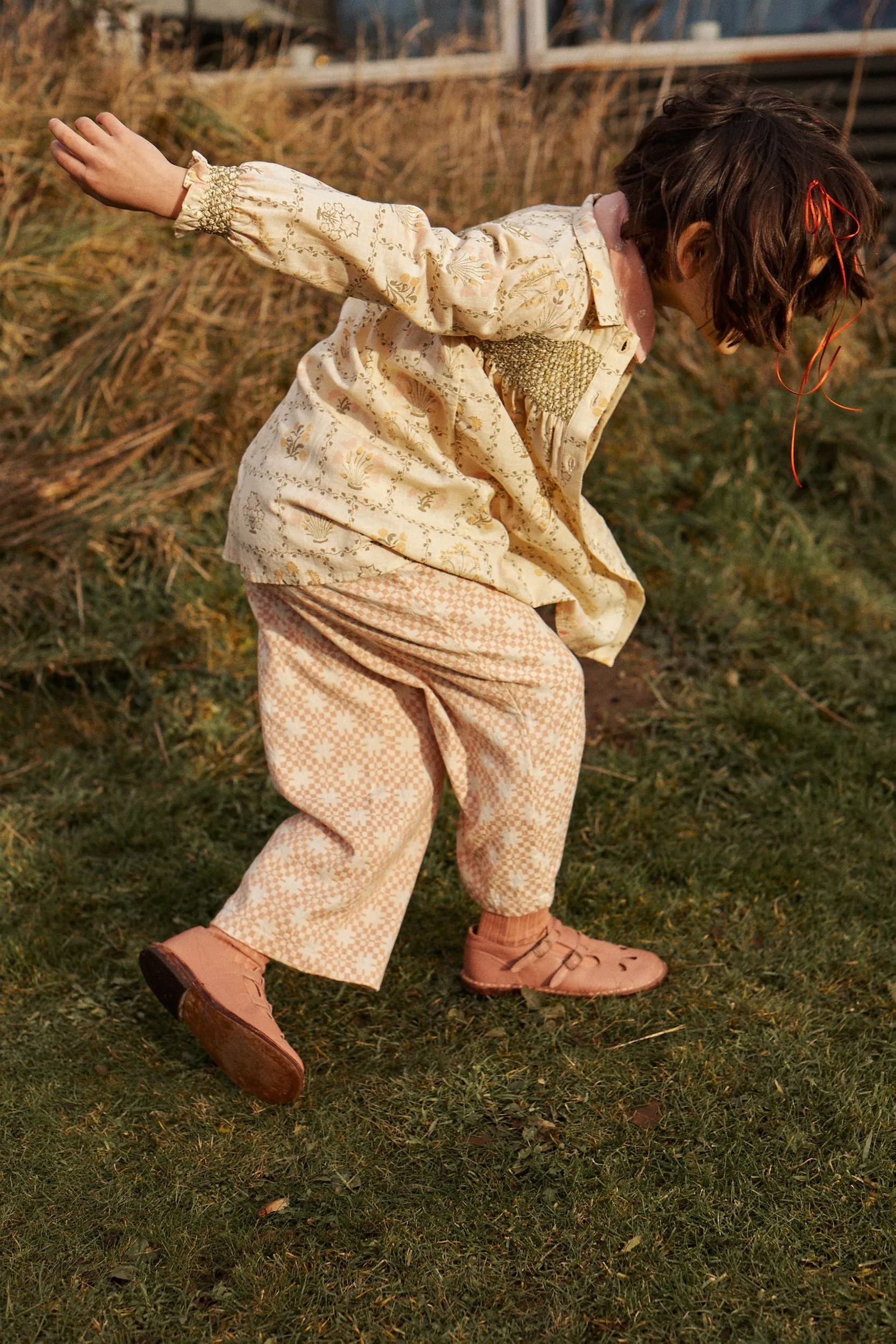 Aline Smock Shirt Dress in Cabin Quilt Cream