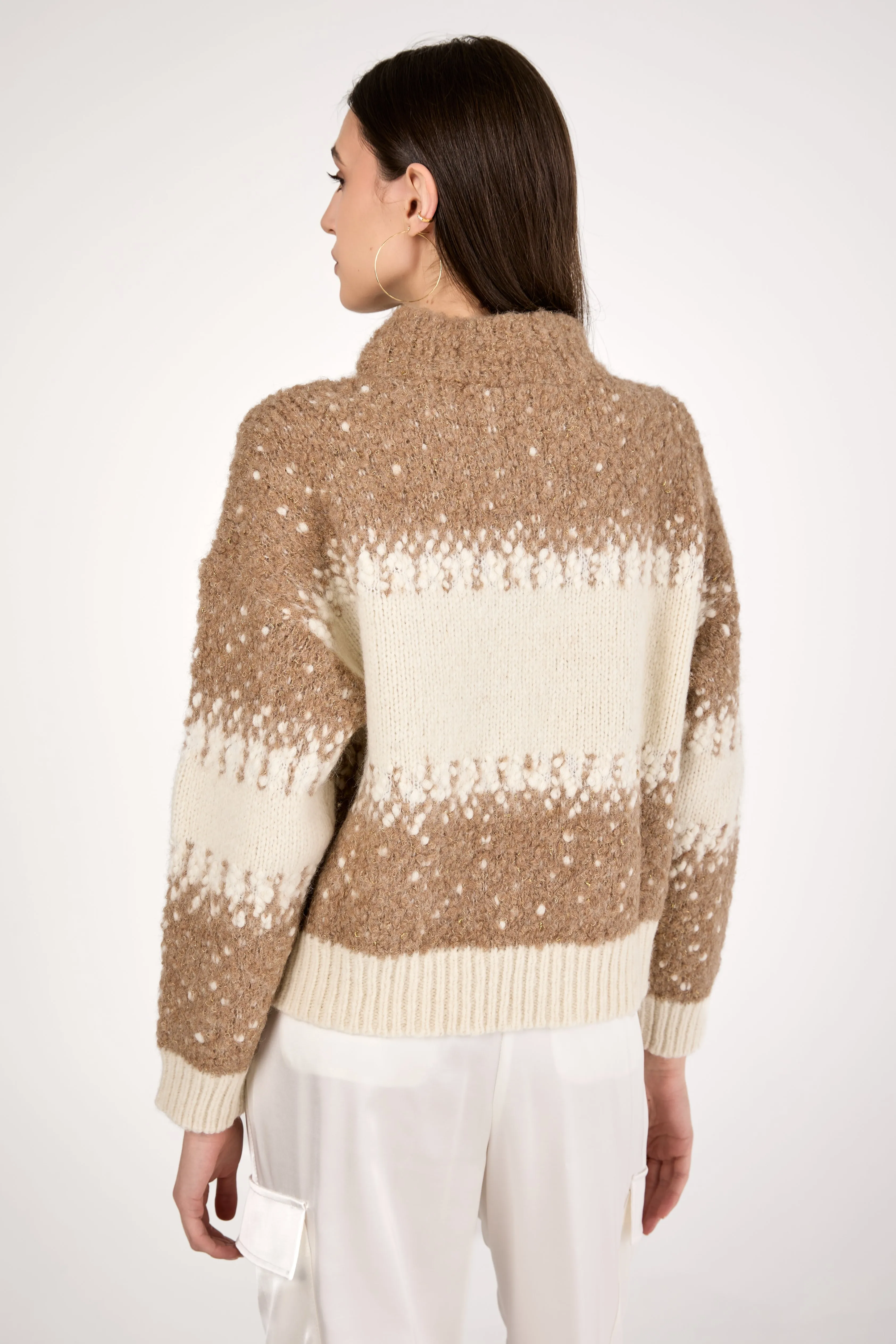 Alpaca Sweater in Camel with Sequins