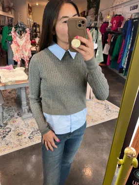 Amsonia 2 in 1 Collared Sweater