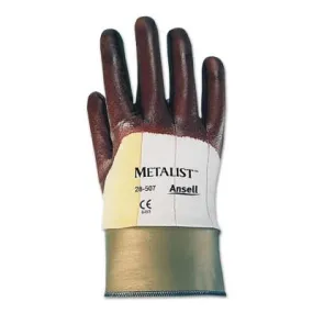 Ansell Hycron Nitrile Coated Gloves, 9, Brown, 28-507-9