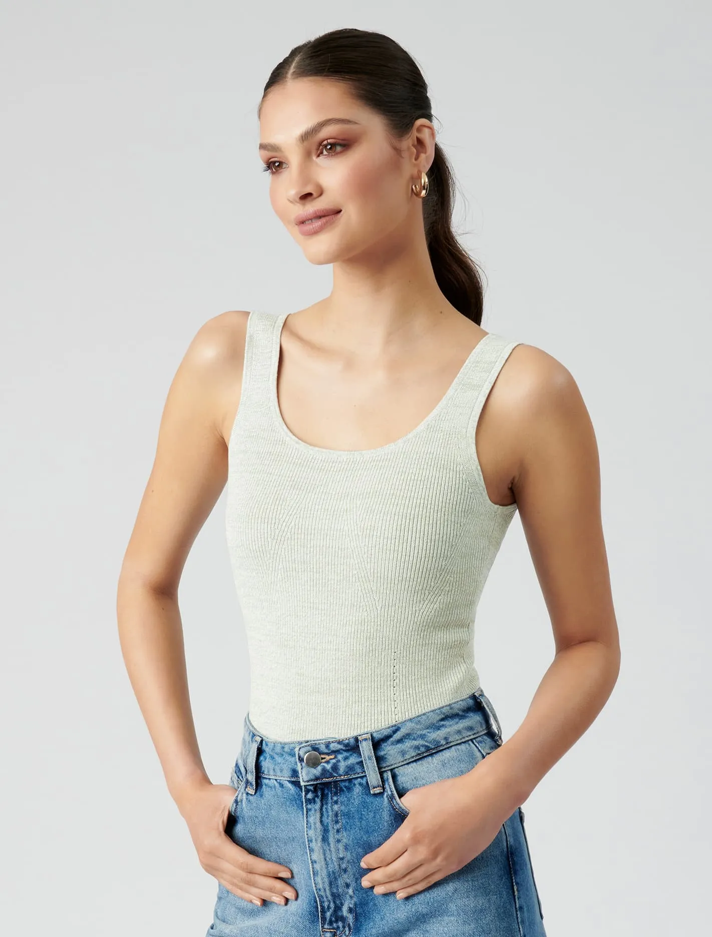 Aria Scoop Neck Knit Tank