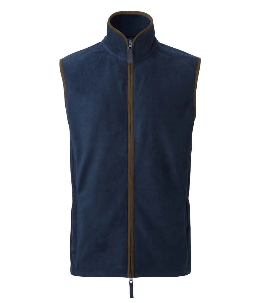 Artisan Fleece Gilet | NAVY/BROWN