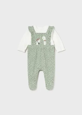 Bamboo Green Goose Girl's Romper - Select Size