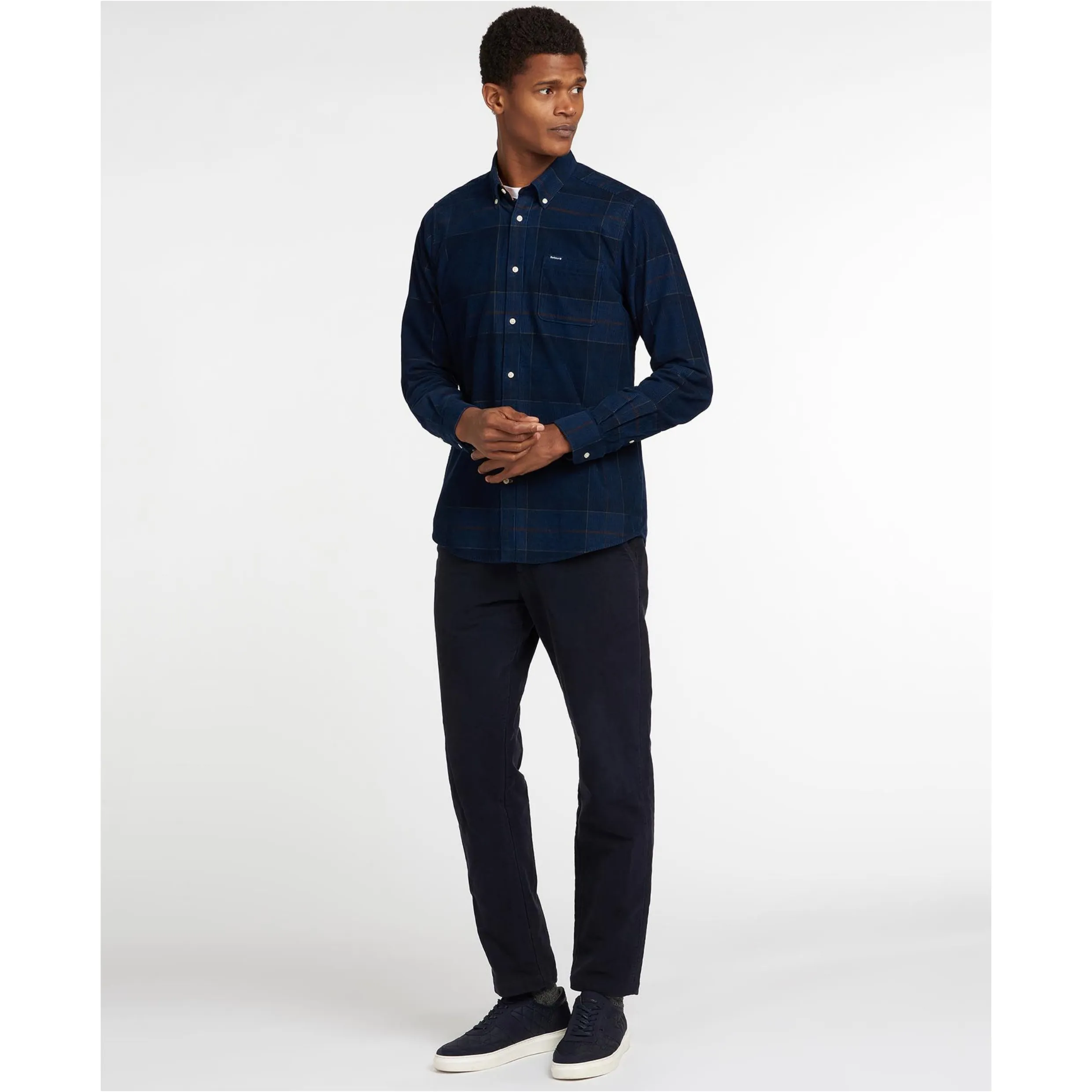 Barbour Blair Tailored Cord Shirt MSH4986TN54 - Midnight