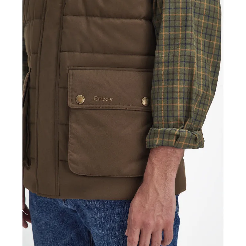 Barbour Bradford Tattersall Mens Gilet - Dark Sand