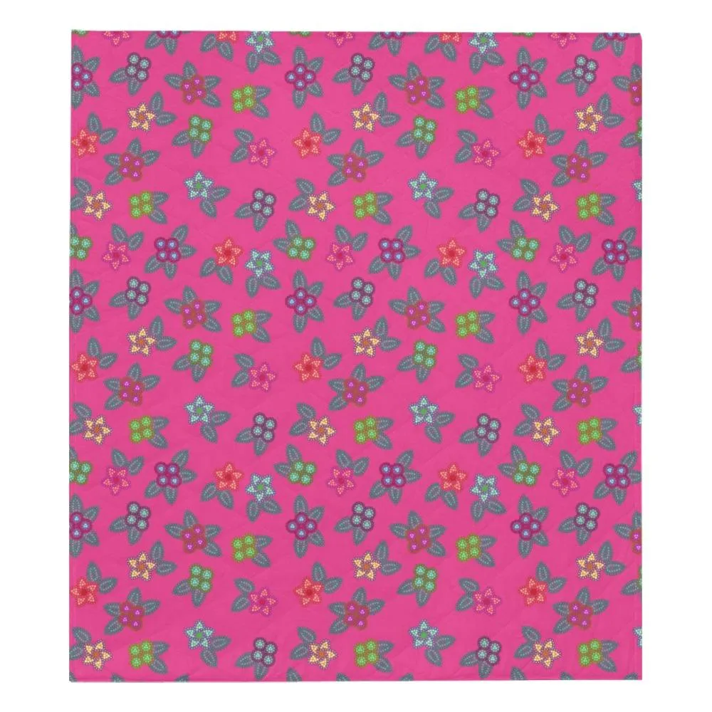 Berry Flowers Quilted Comforter 70"x80"