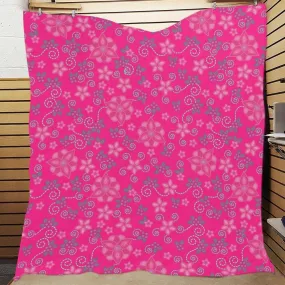 Berry Picking Pink Quilted Comforter 70"x80"