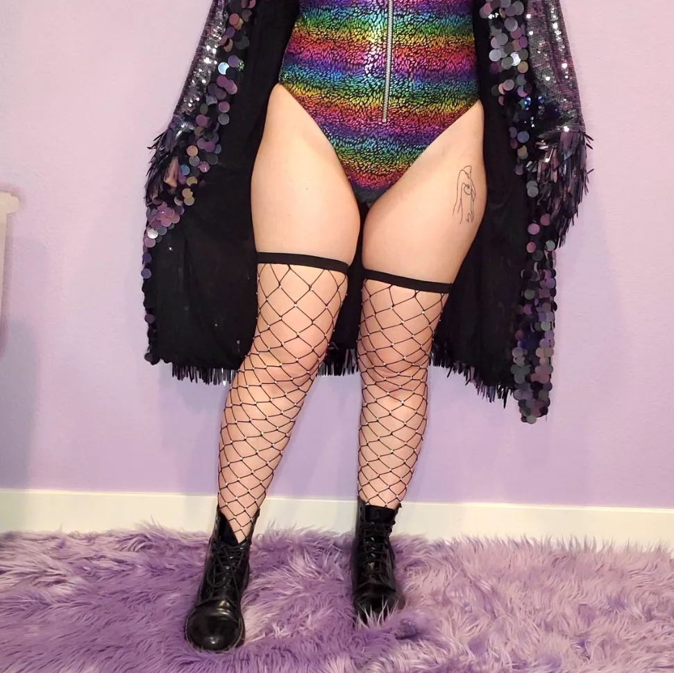 Black Sparkle Fishnets