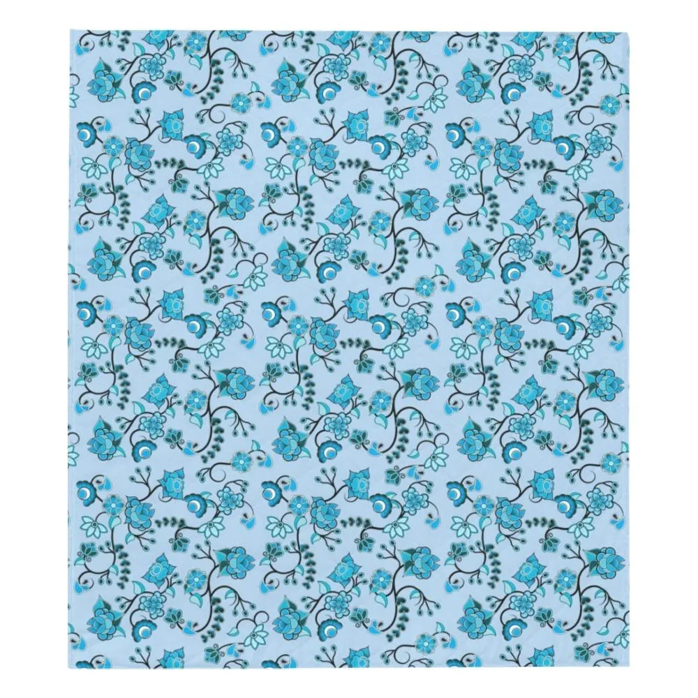 Blue Floral Amour Quilted Comforter 70"x80"