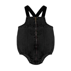 Bopop Black Denim Girl Romper