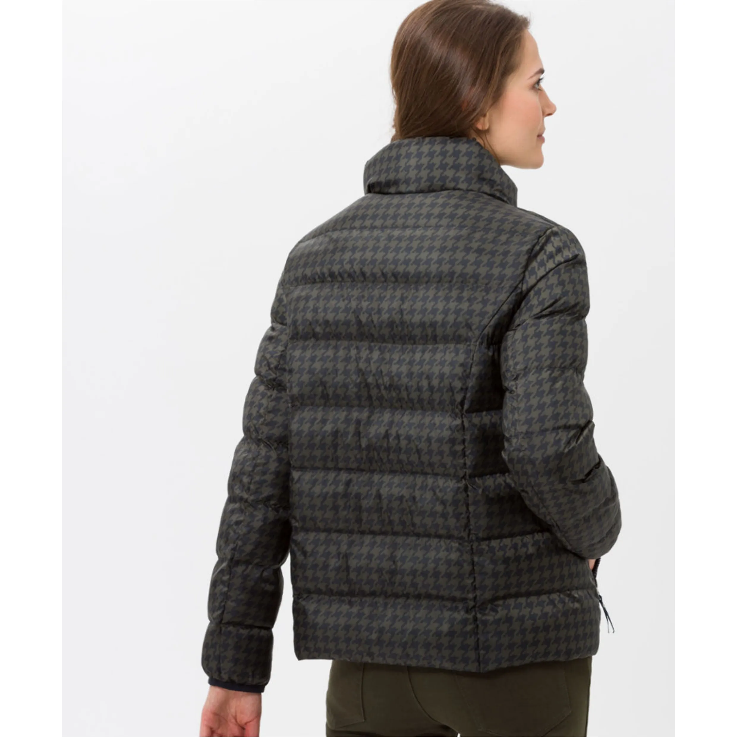 Brax Ultralight Houndstooth Quilted Coat Luzern 95-6327