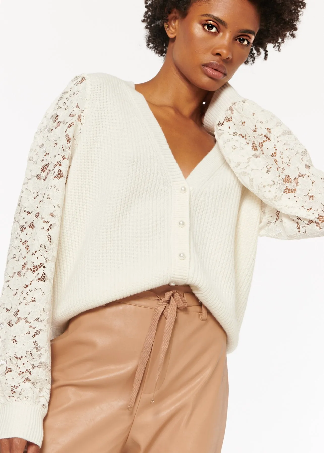 Cami NYC - Beth Cardigan in Ceramic