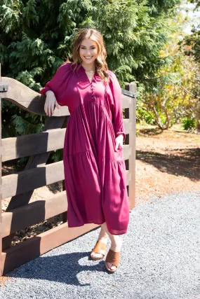 Charlie Dress | Merlot | FINAL SALE