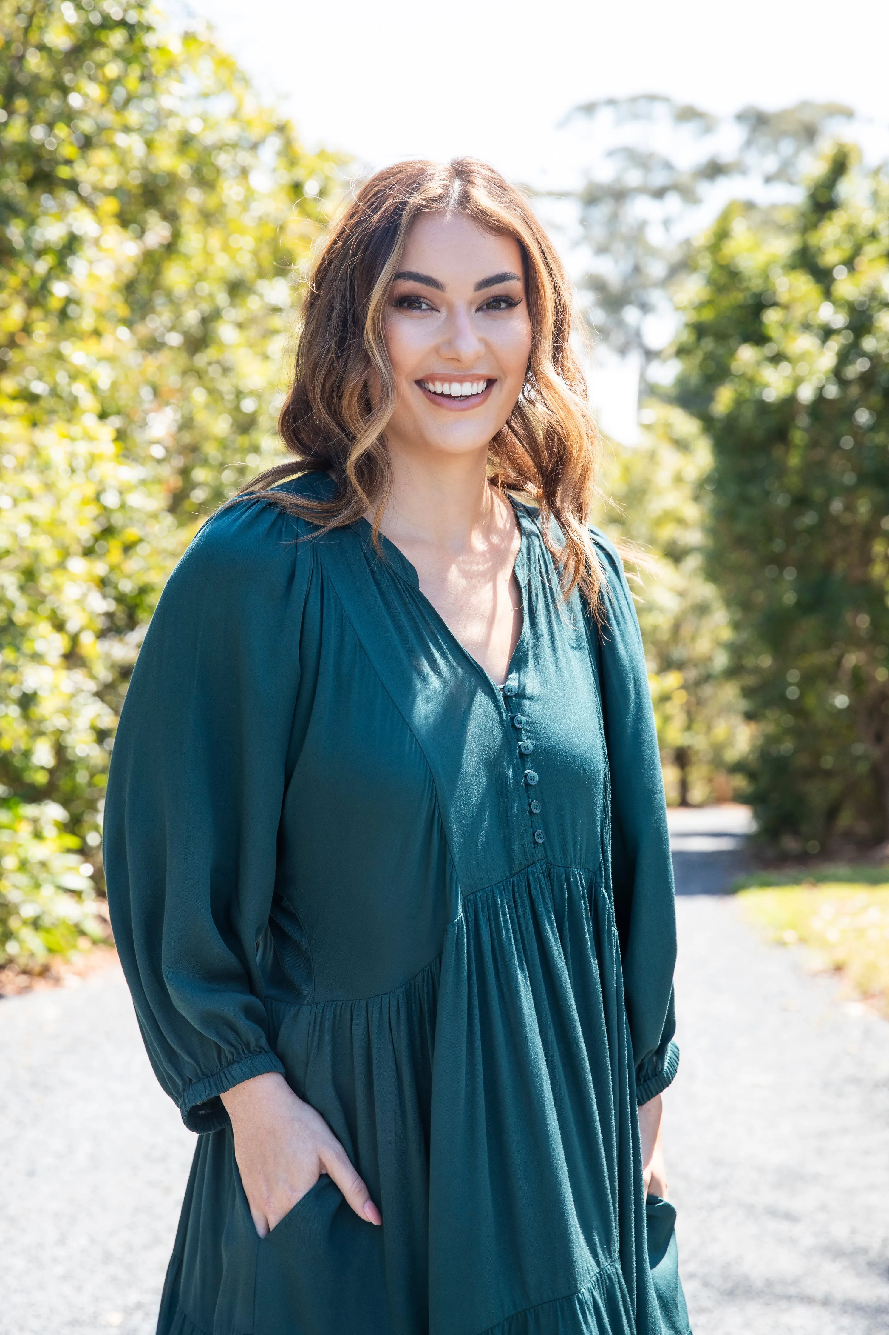 Charlie Dress | Peacock Green | FINAL SALE