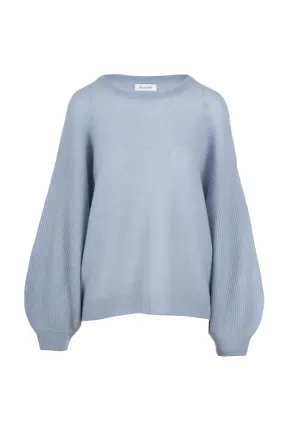 Coastal Cashmere Balloon Sleeve Crewneck Powder Blue