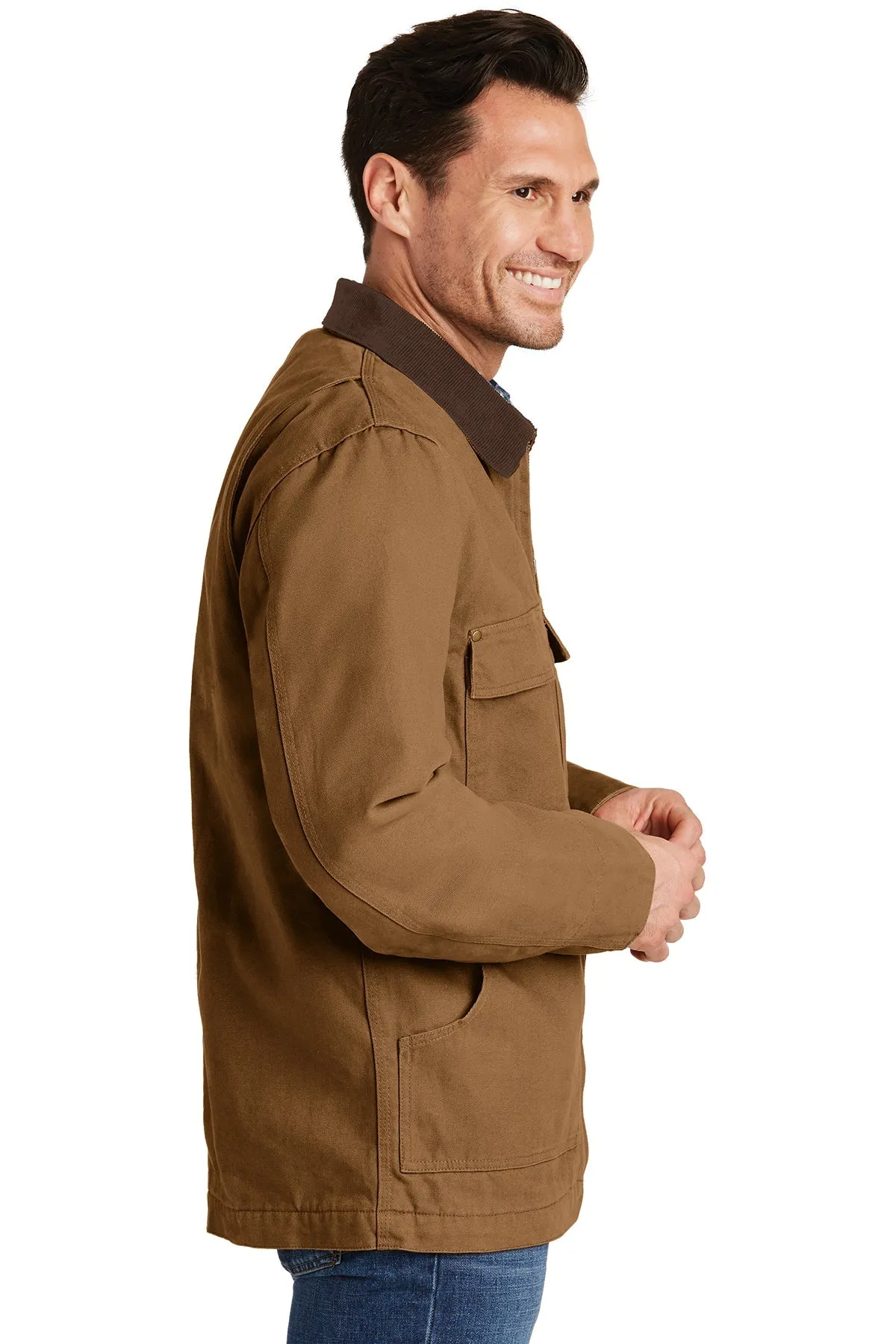 CornerStone Washed Duck Cloth Chore Coat, Duck Brown