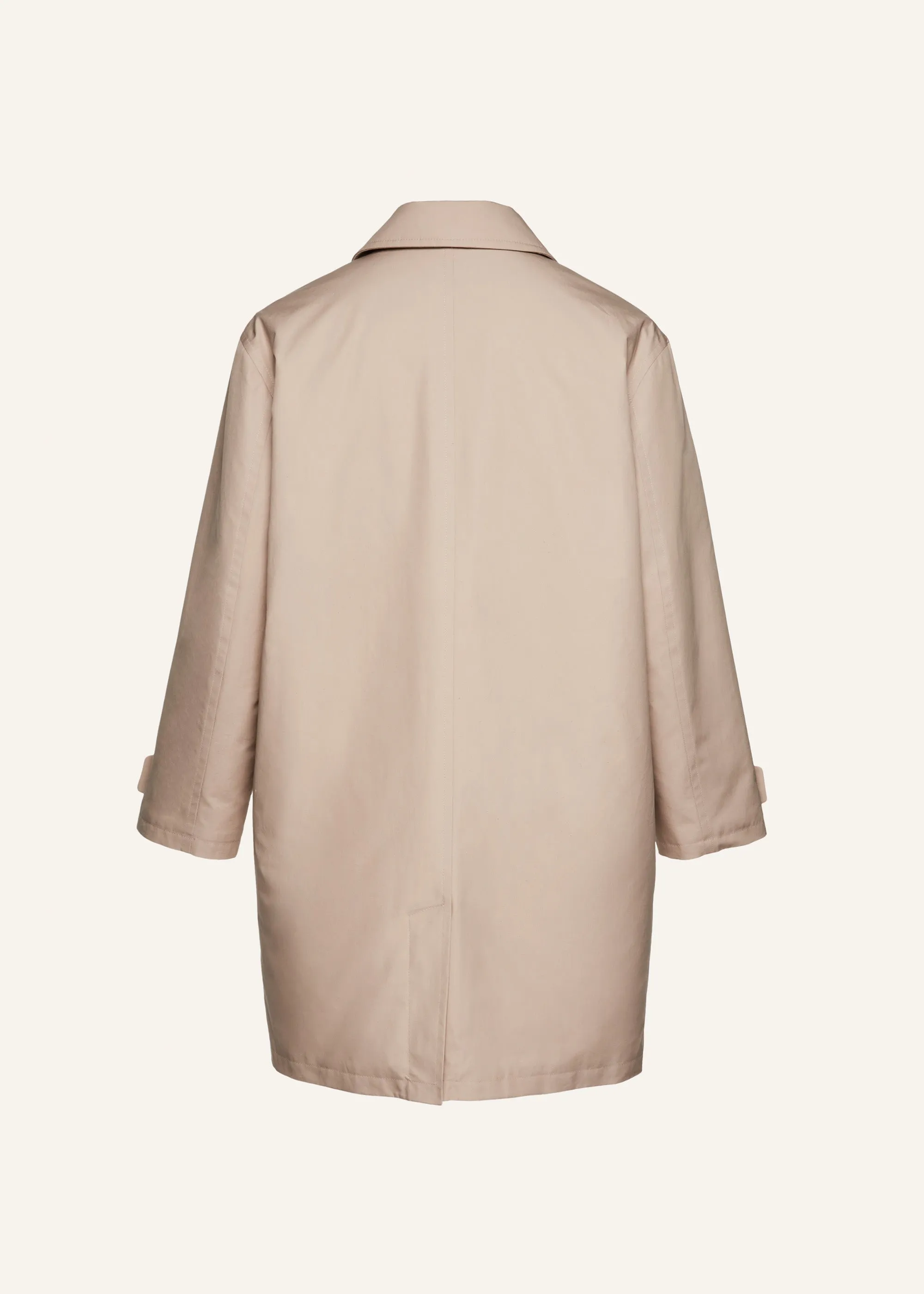 Cotton car coat in beige