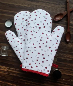 Cotton Ricco Star Oven Gloves Pack Of 2