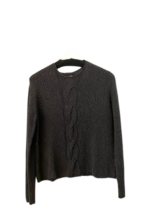 Cotton/Linen/Silk Sweater in Graphite