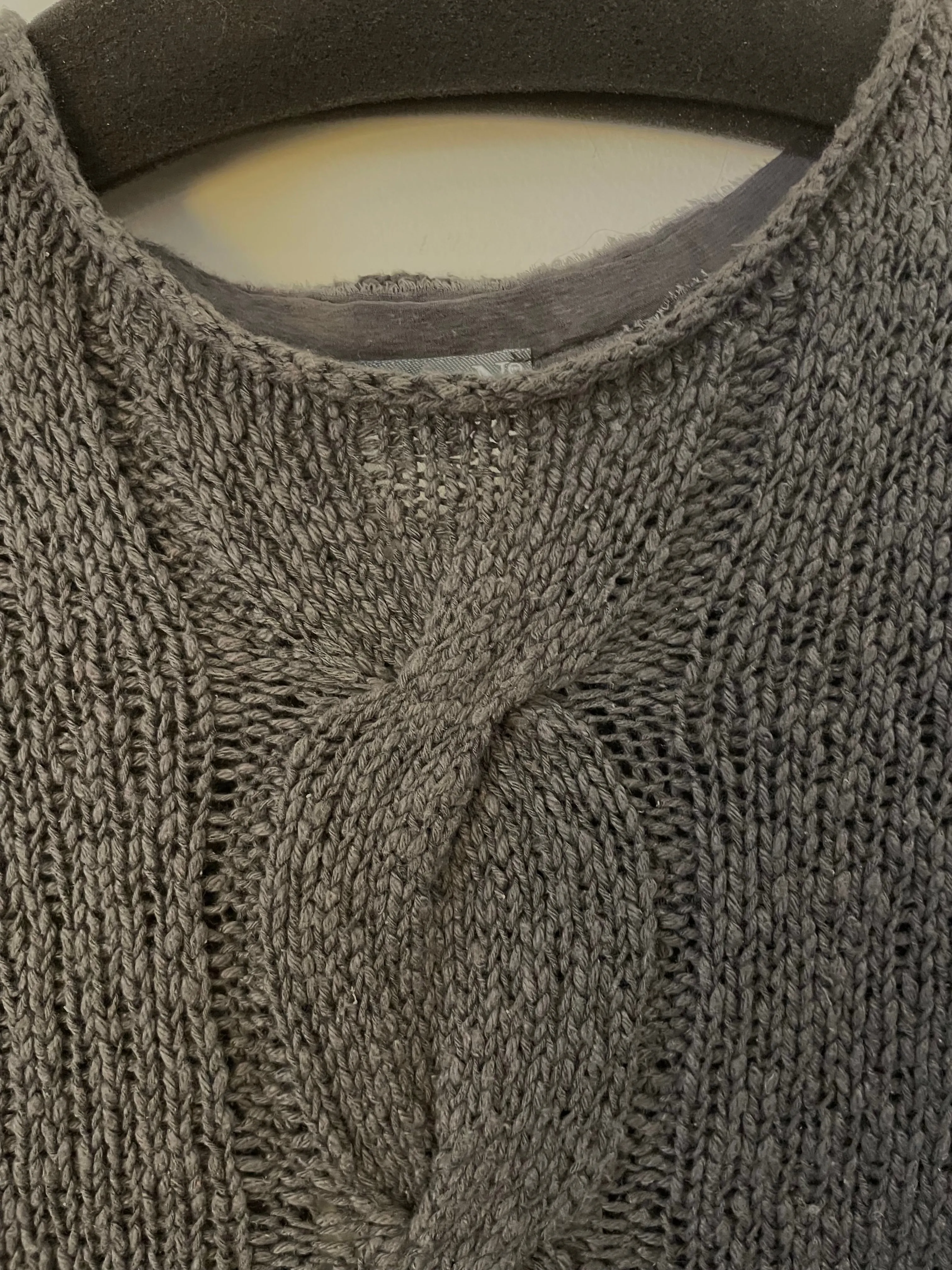 Cotton/Linen/Silk Sweater in Graphite