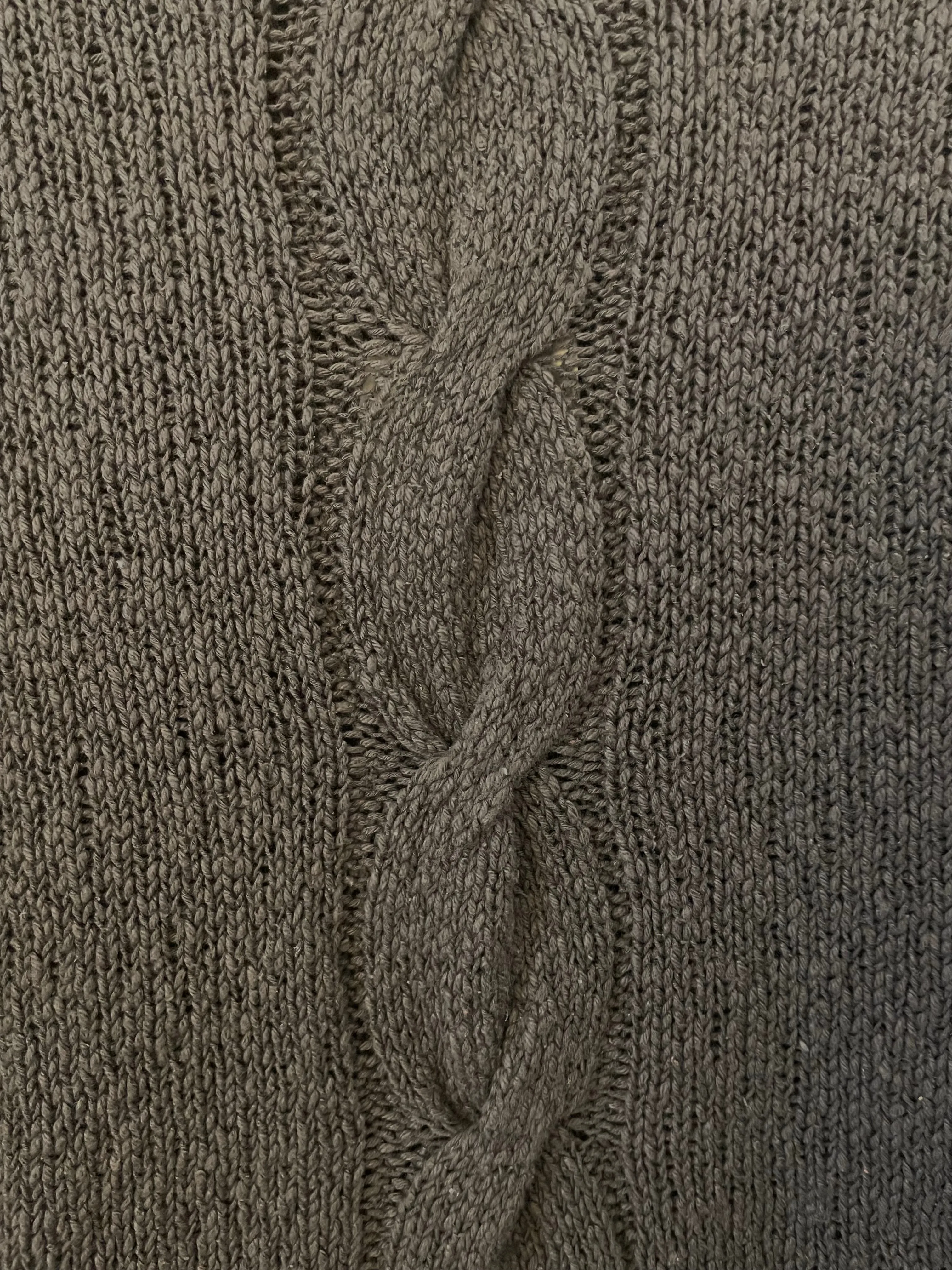 Cotton/Linen/Silk Sweater in Graphite