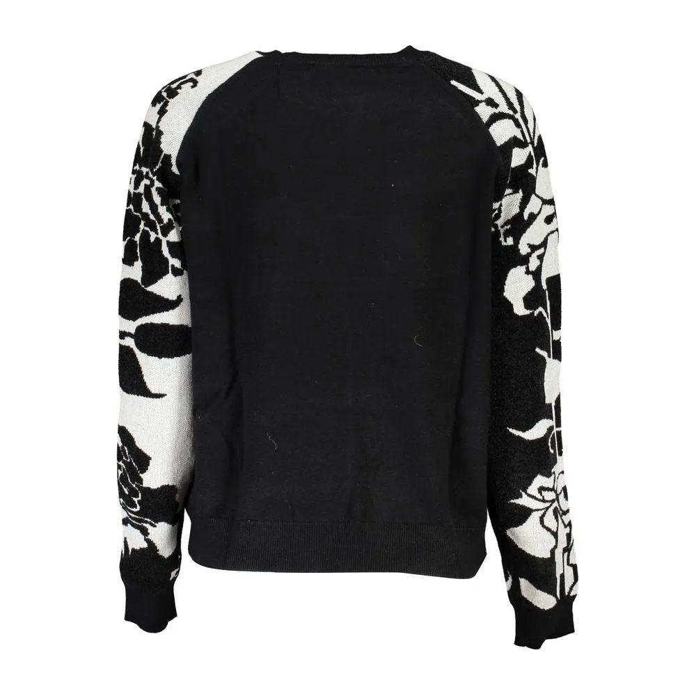 Desigual Chic High Neck Sweater with Contrast Details