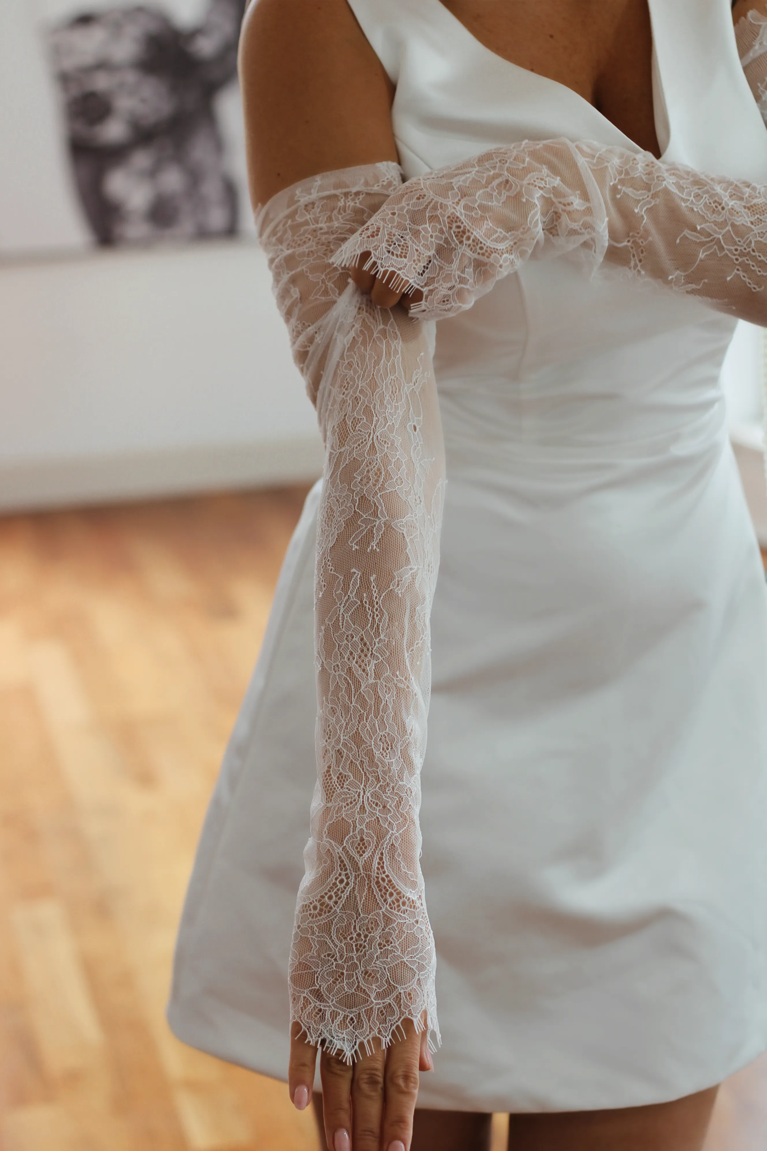 Detachable Lace Wedding Sleeves