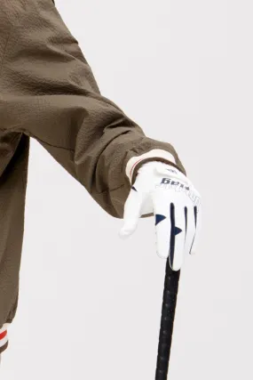 DF White LOGOPrinted Leather GolfGloves (DXGV2E311OW)