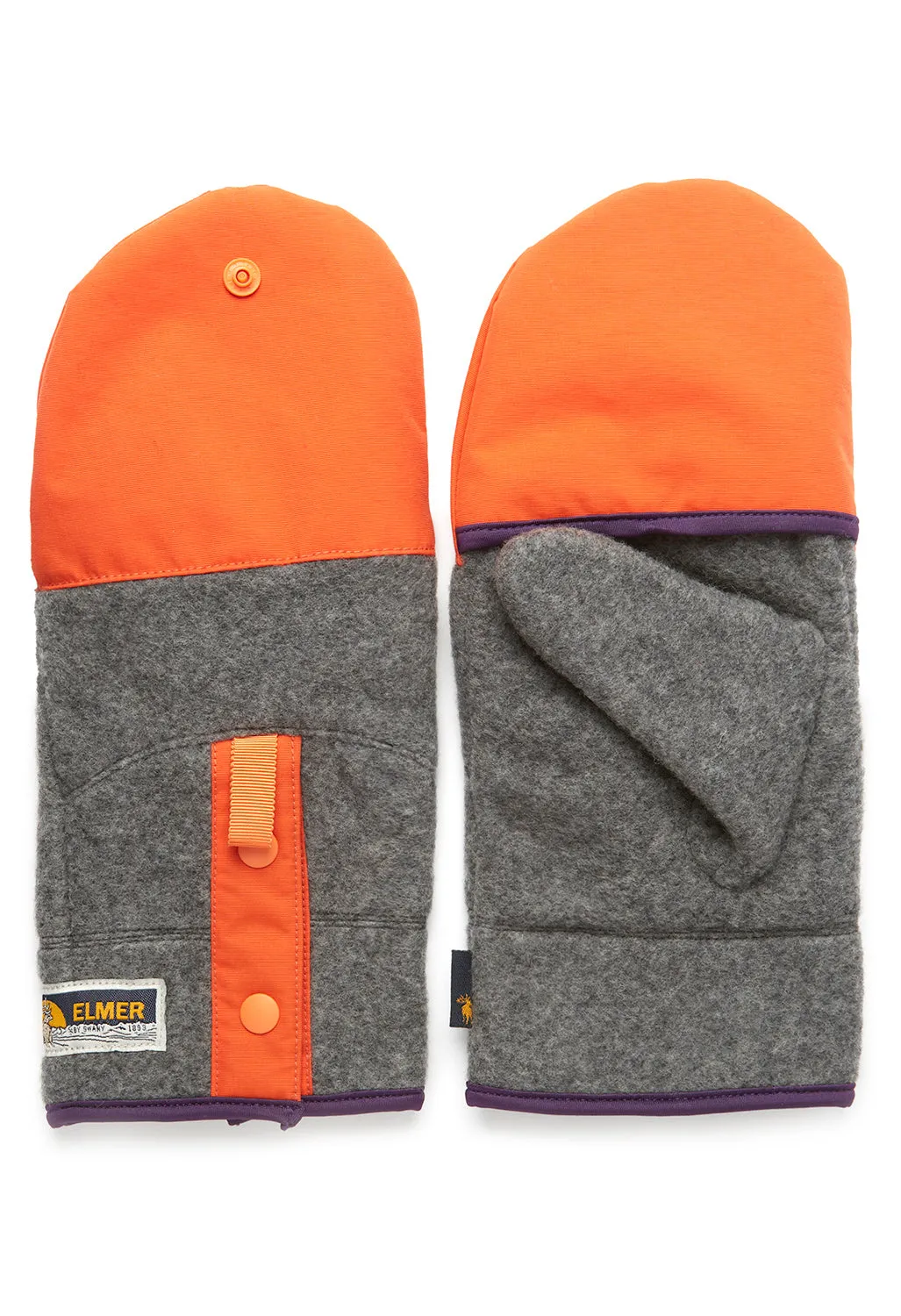 Elmer Recycled Wool Fleece Mitten Cover Gloves - Charcoal