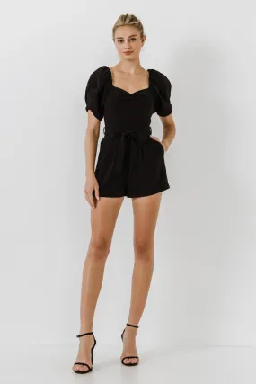 Endless Rose - Heart Neckline Romper