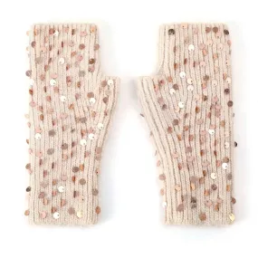 Fingerless Gloves  - Beige