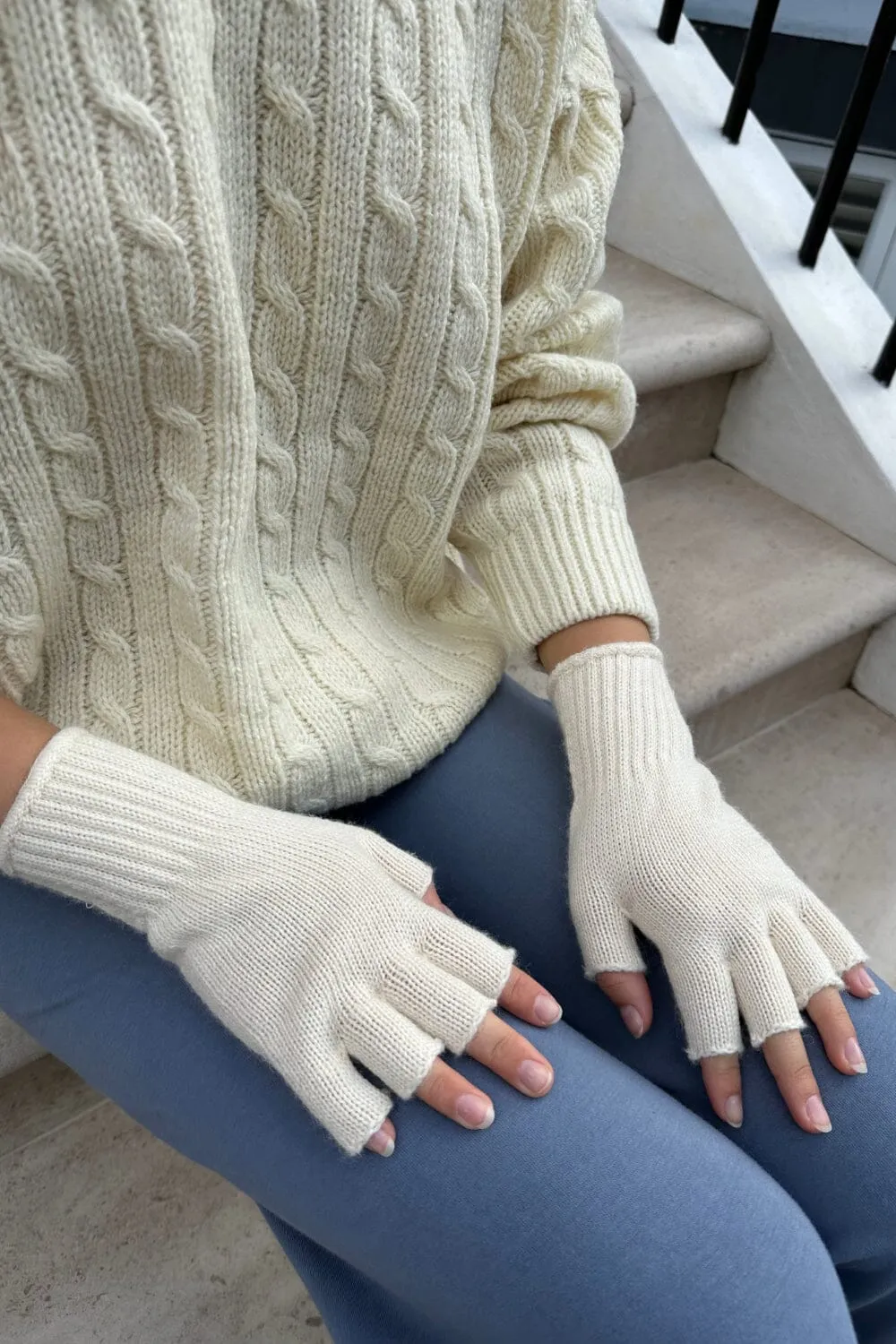 Fingerless Wool Gloves