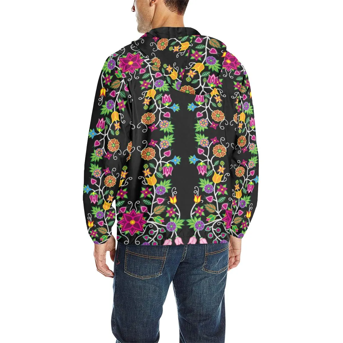 Floral Beadwork Unisex Quilted Coat