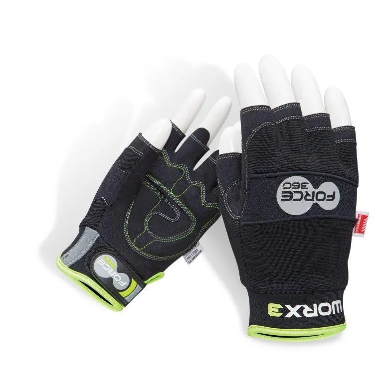 Force360 Original Mechanics Fingerless Gloves GWORX3