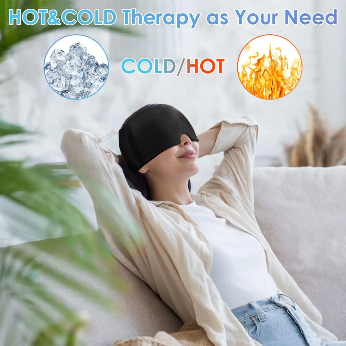 Gel Ice Headache Relief Cap