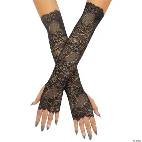 Gloves Fingerless Scalloped Lace