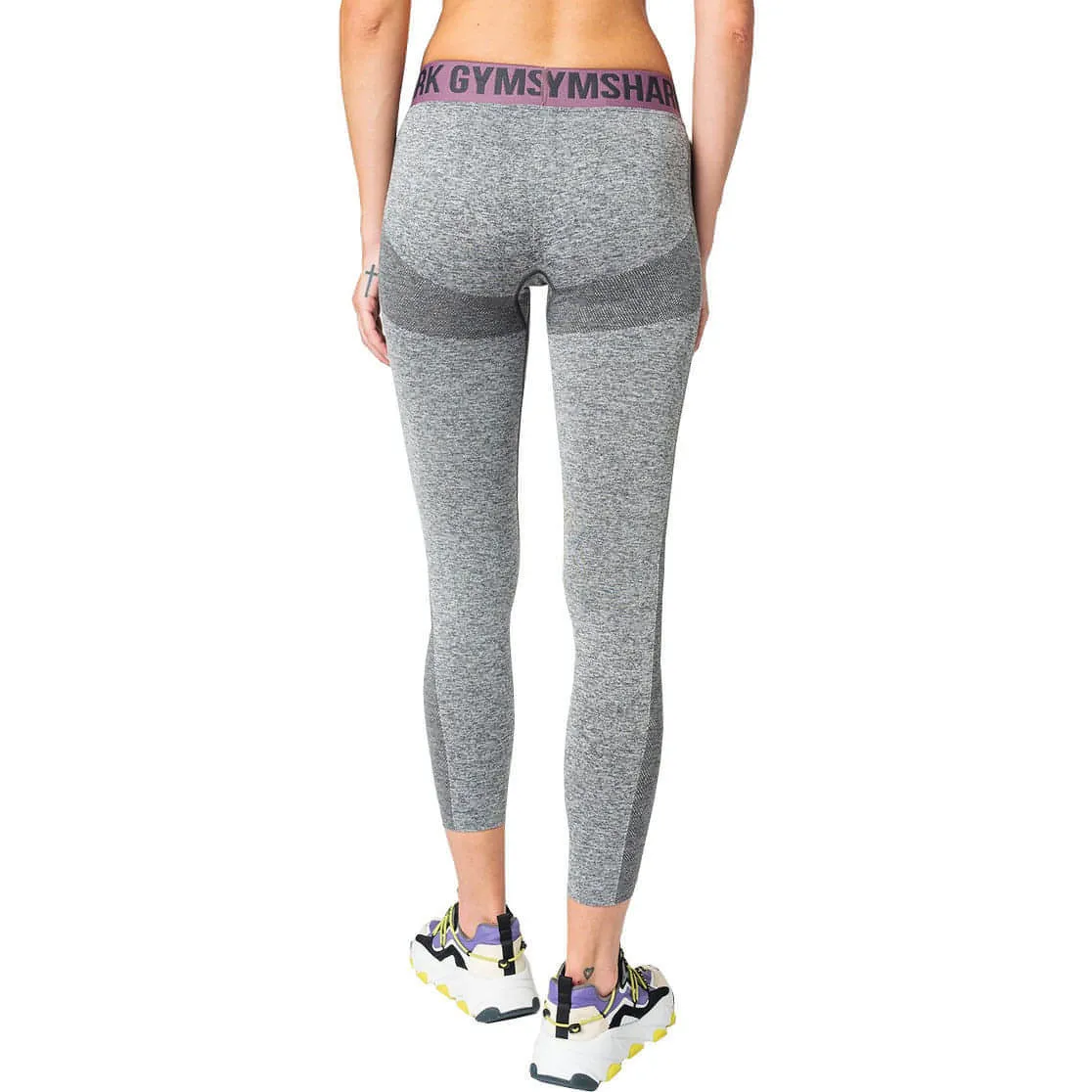 Gymshark Flex Low Rise Womens Long Training Tights - Grey