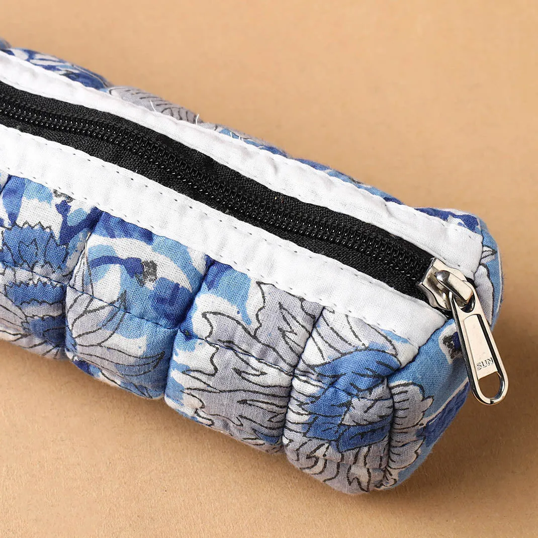 Handcrafted Quilted Cotton Multipurpose Pencil Pouch 03