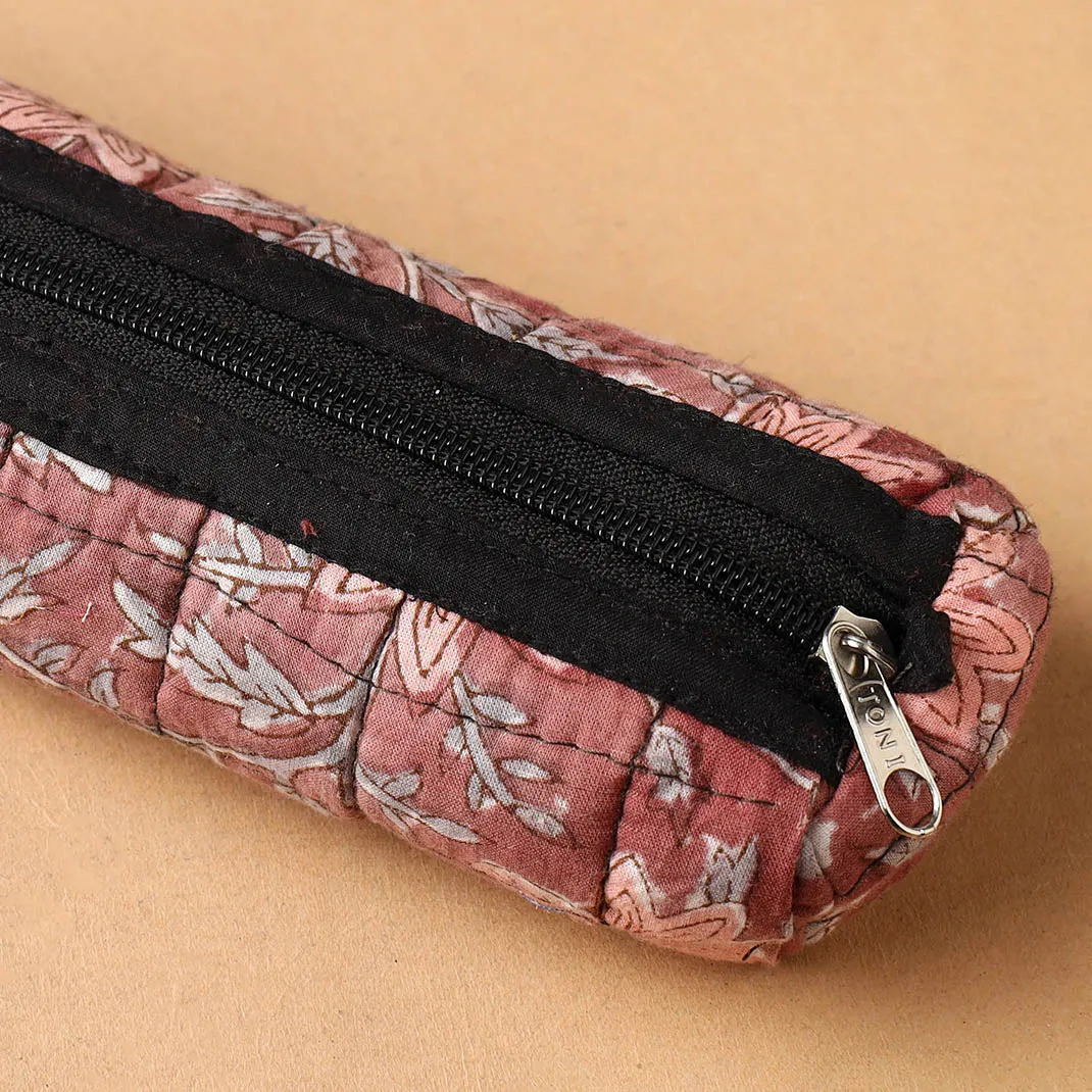 Handcrafted Quilted Cotton Multipurpose Pencil Pouch 23