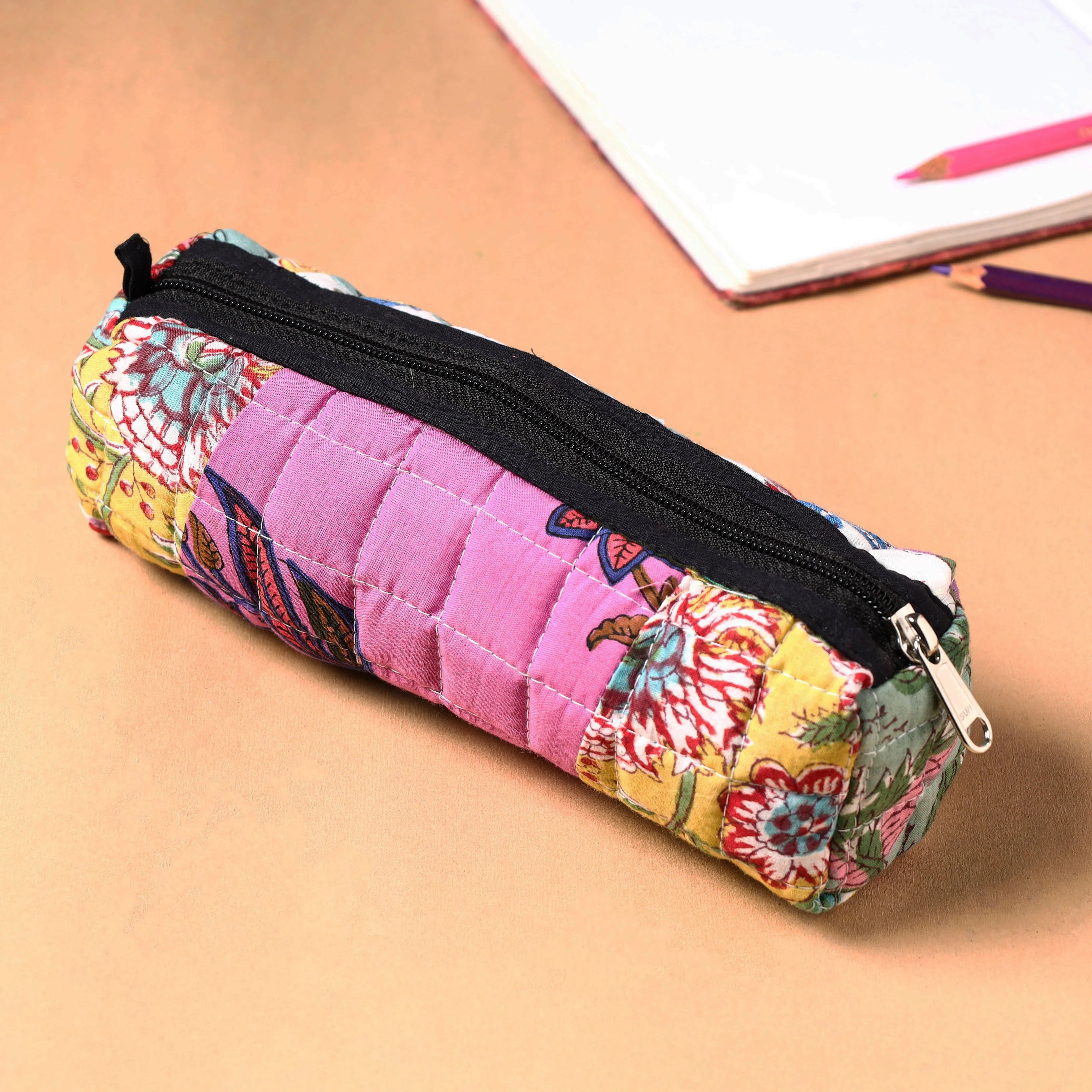 Handcrafted Quilted Patchwork Multipurpose Pencil Pouch 116